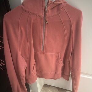 Women's Pink Half-Zip Hoodie